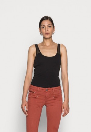 Dámské Tričko Anna Field Top Černé | JMGY-51327
