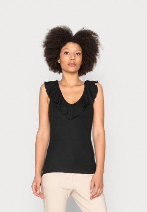 Dámské Tričko Anna Field Top Černé | NXDK-93746