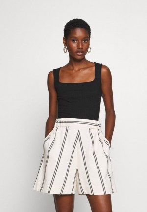 Dámské Tričko Anna Field Top Černé | ZJOT-98605