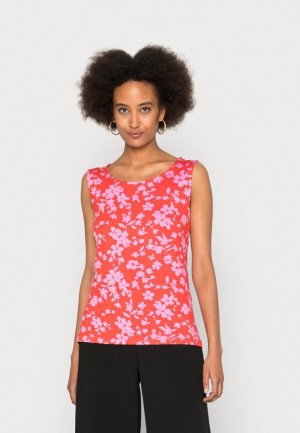 Dámské Tričko Anna Field Top Červené | PREW-82634