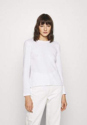 Dámské Tričko Anna Field Waffle PiquÉ Long Sleeved Top Bílé | JKDY-36092