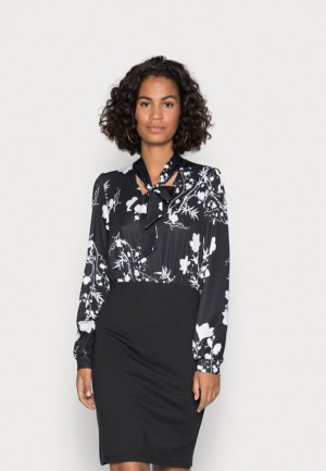 Dámské Šaty Anna Field 2 1 Běžné Smart Bow Mini Šaty Shift Šaty Černé | EUCX-32485