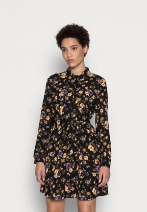 Dámské Šaty Anna Field Belted Blouse Šaty Shirt Šaty Černé | CAJZ-87530