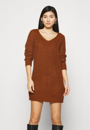 Dámské Šaty Anna Field Jumper Šaty Hnědé | DVWB-65792