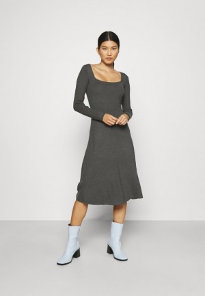 Dámské Šaty Anna Field Jumper Šaty Tmavě Šedé | DZHU-07269