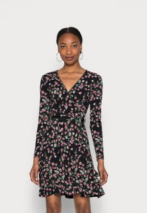 Dámské Šaty Anna Field Long Sleeves Flared Šaty Jersey Šaty Olivy Zelené | YQUC-79453