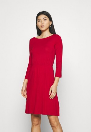 Dámské Šaty Anna Field Mini Waisted Basic Šaty Jersey Šaty Červené | VBPL-65083
