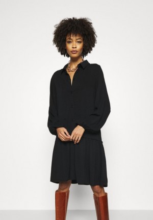 Dámské Šaty Anna Field Oversized Shirt Šaty Černé | GTVC-39782