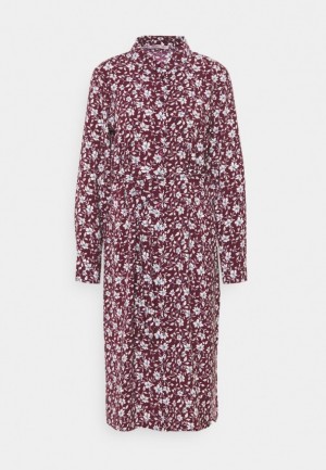 Dámské Šaty Anna Field Shirt Šaty Vínové | HUGL-17489