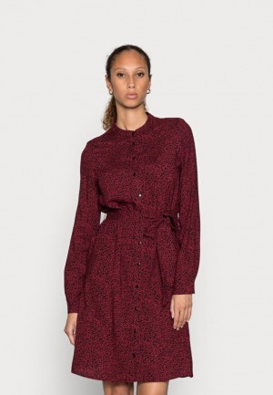 Dámské Šaty Anna Field Shirt Šaty Vínové | STID-41835