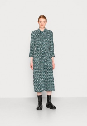 Dámské Šaty Anna Field Shirt Šaty Zelene | KLPN-08374