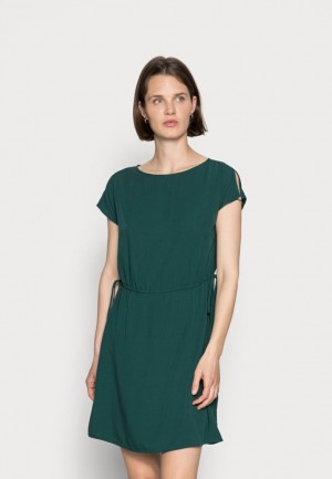 Dámské Šaty Anna Field Woven Fit And Flare Detail Šaty Day Šaty Tmavě Zelene | PCNR-73856