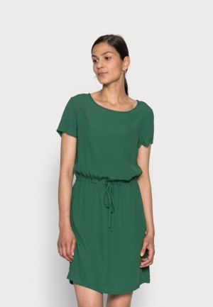 Dámské Šaty Anna Field Woven Šaty Basic Tunnel Day Šaty Zelene | MRLE-59640