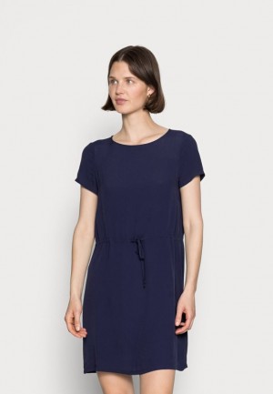 Dámské Šaty Anna Field Woven Šaty Basic Tunnel Day Šaty Tmavě Blankyt | GRPZ-97823